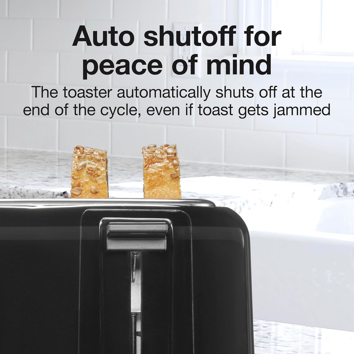 4 Slice Toaster with Extra Wide Slots For Bagels – size reference