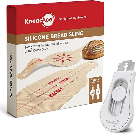 KneadAce Bread Lame & Bread Slings Set Of Oval & Round