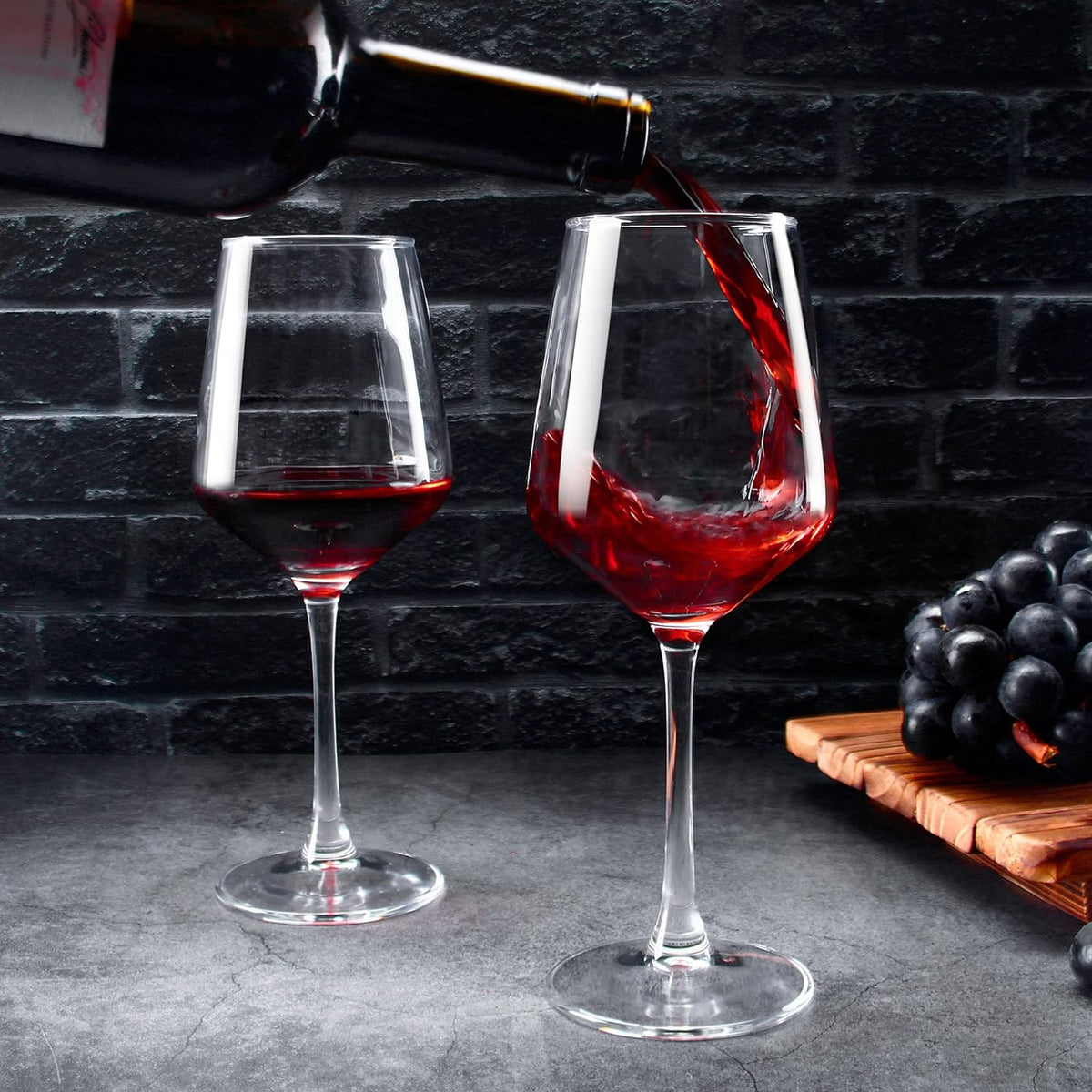 Wine Glasses Set of 12, 12oz Clear Red/White Wine Cup, Long Stem Wine Glasses – features