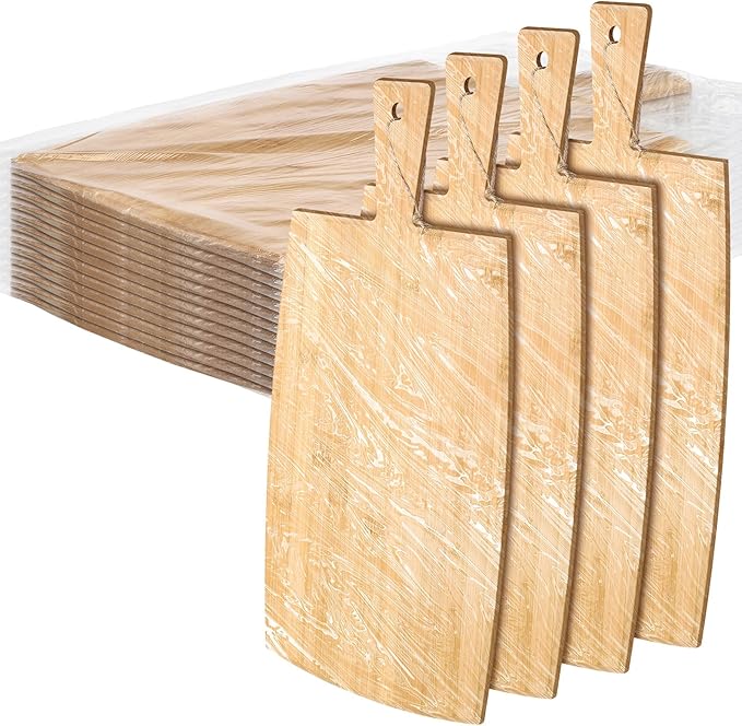 Cutting Boards with Handles, Bamboo Set of 12, 17 x 10 Inch