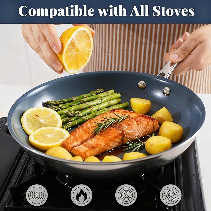 Stainless Steel Nonstick Frying Pan – 8in