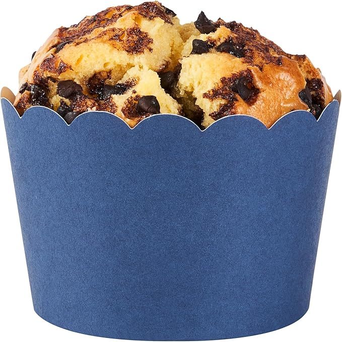 Paper Baking Cups, 200 Count Midnight Blue Scalloped Cupcake Liners