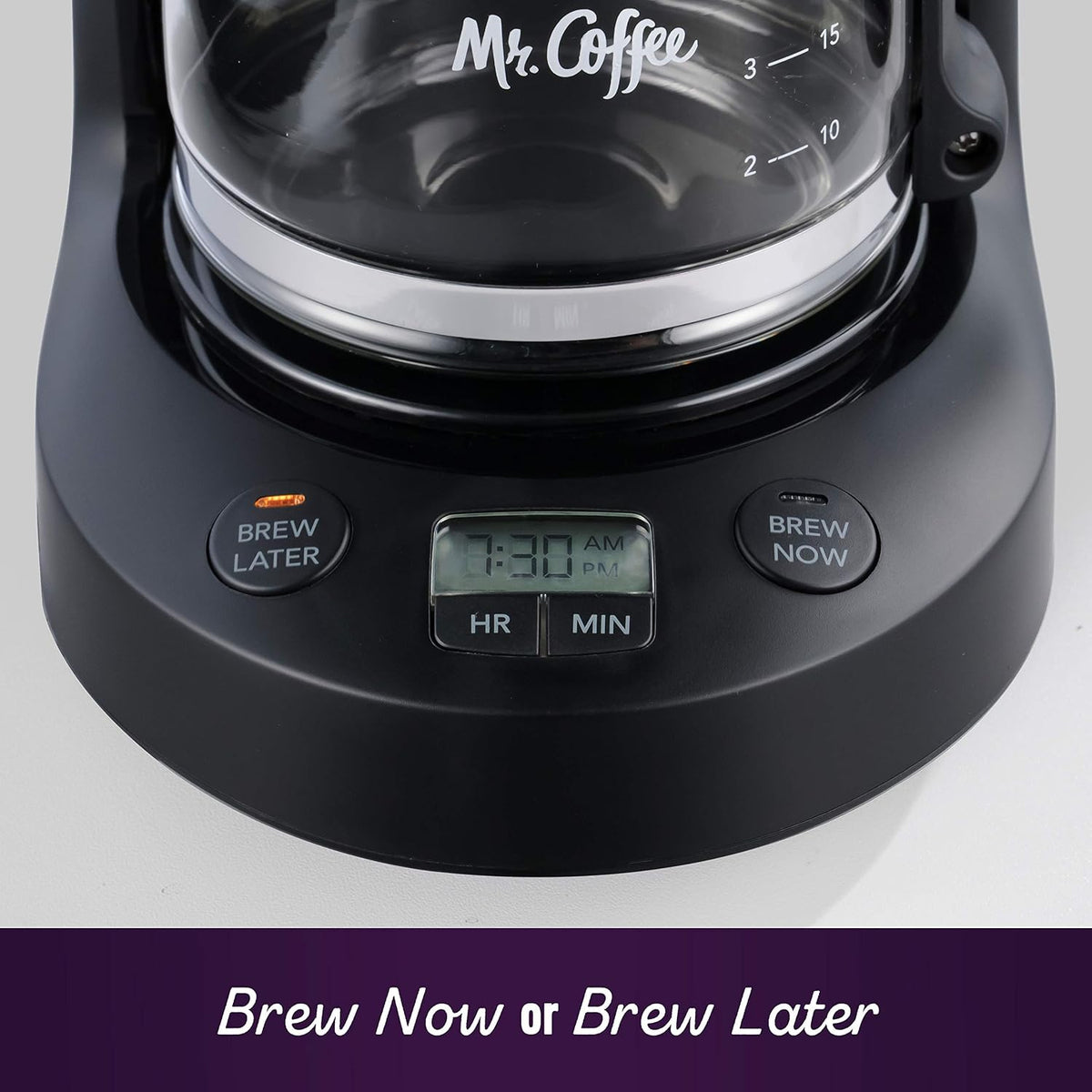 Programmable Coffee Maker 5 Cups with Auto Pause Glass Carafe Compact Design – features