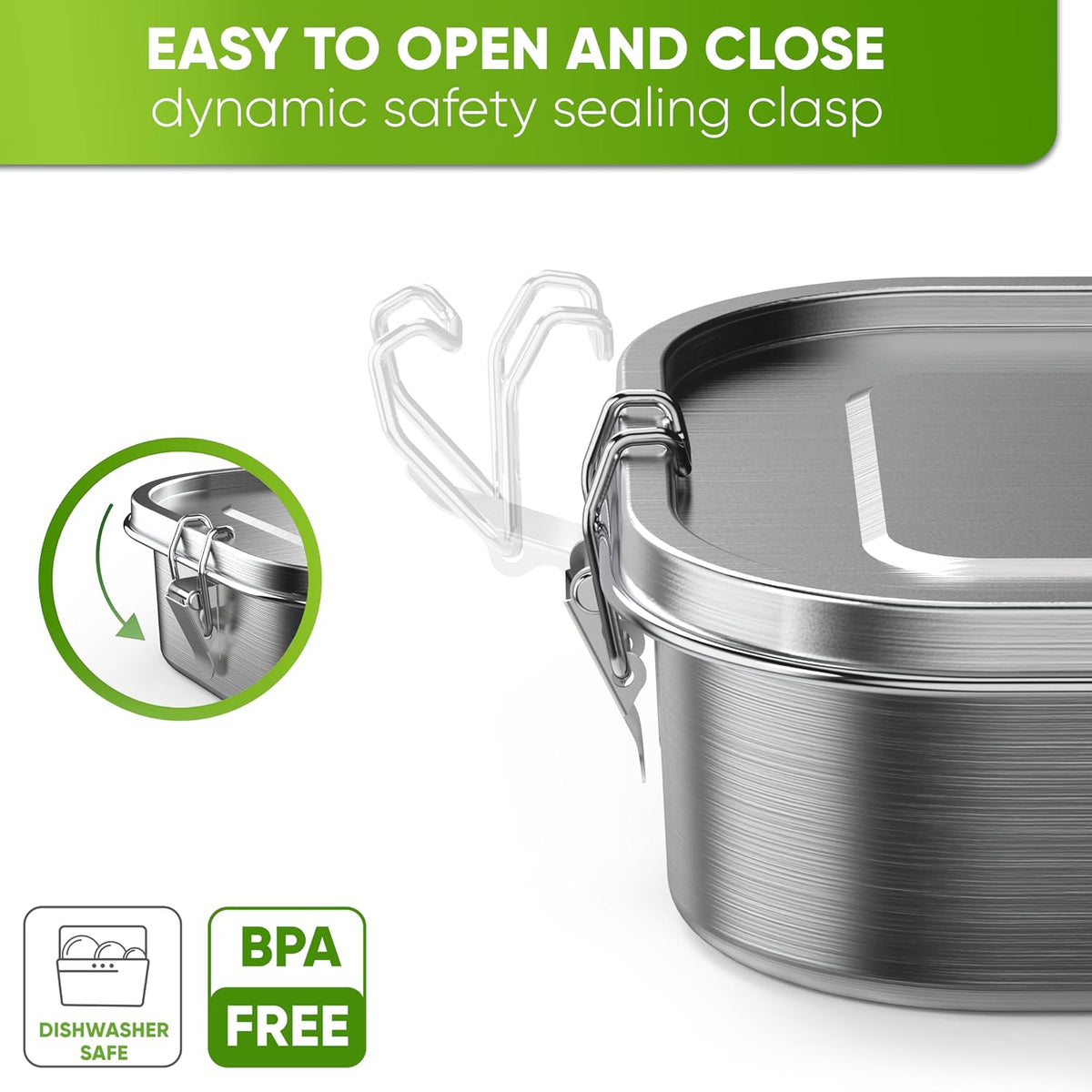Stainless Steel Lunch Box I 27oz I with free sealing I Bento Box 3 – features