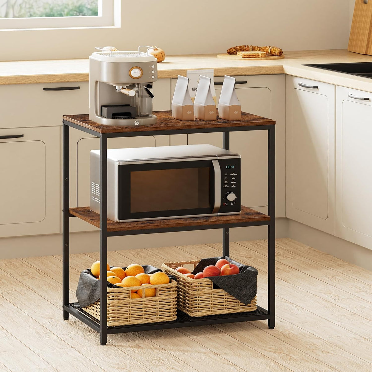 Kitchen Island with 3 Shelves, Workbench, Microwave Stand – size reference