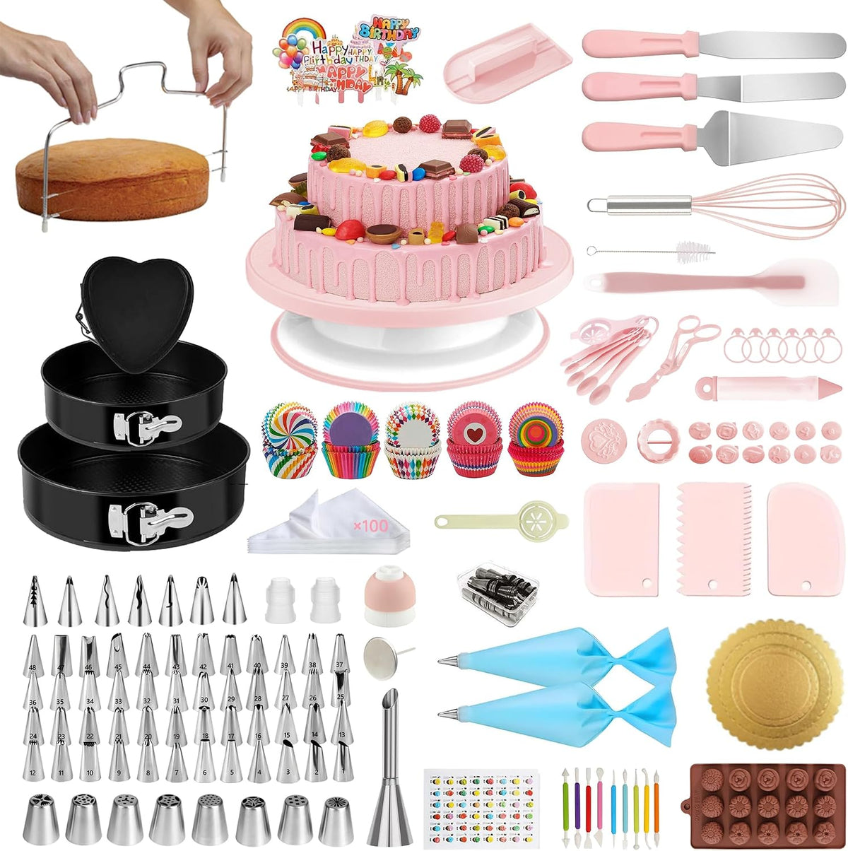 Cake Decorating Kit - Cake Turntable for Decorating with Baking Springform