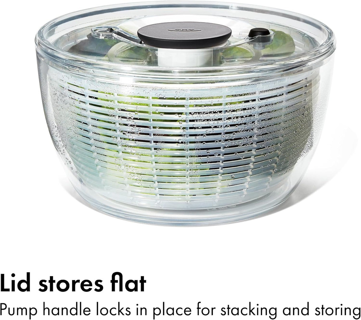 OXO Good Grips 6.22 Qt Salad Spinner, Vegetable Washer with Bowl & Strainer – set view