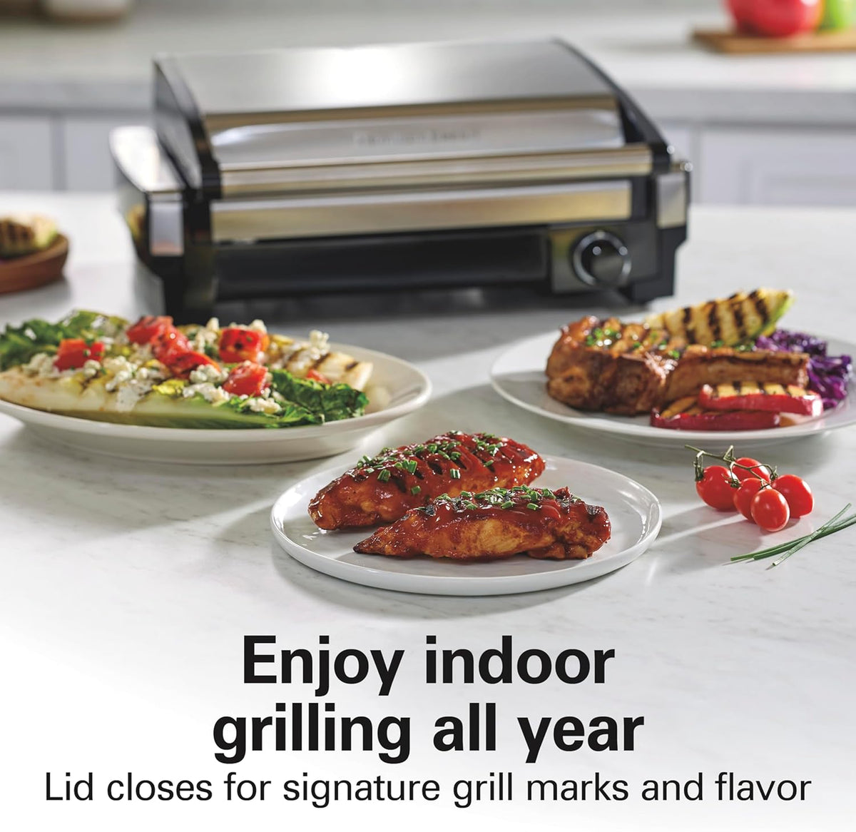 Electric Indoor Searing Grill with Adjustable Temperature Control to 450F, 118 – close-up