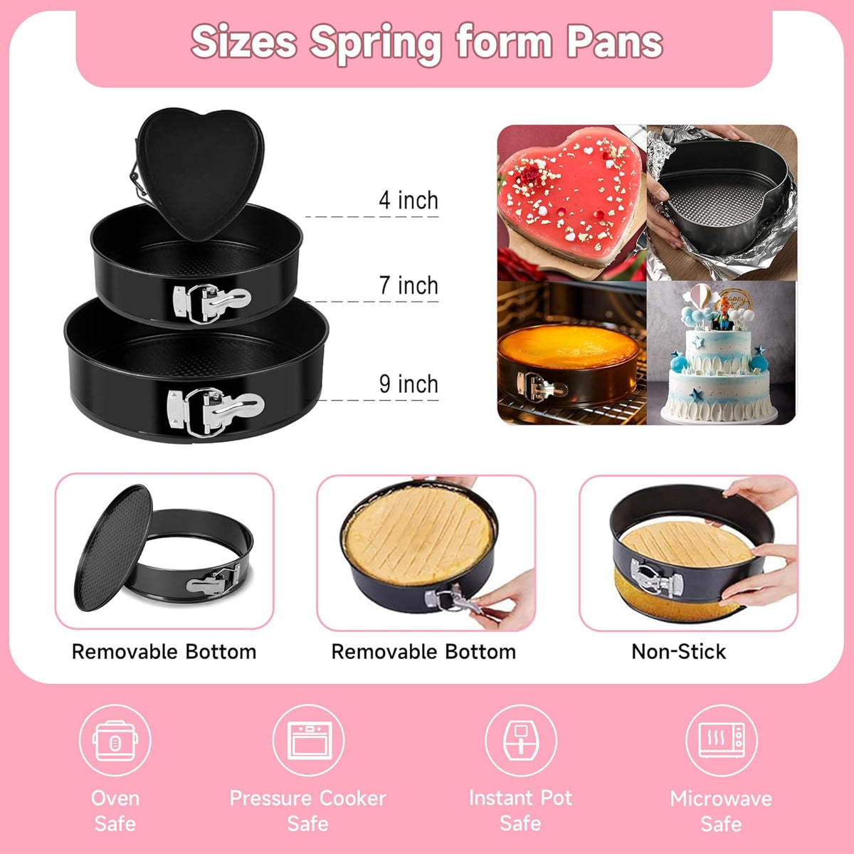 Cake Decorating Kit - Cake Turntable for Decorating with Baking Springform – detail