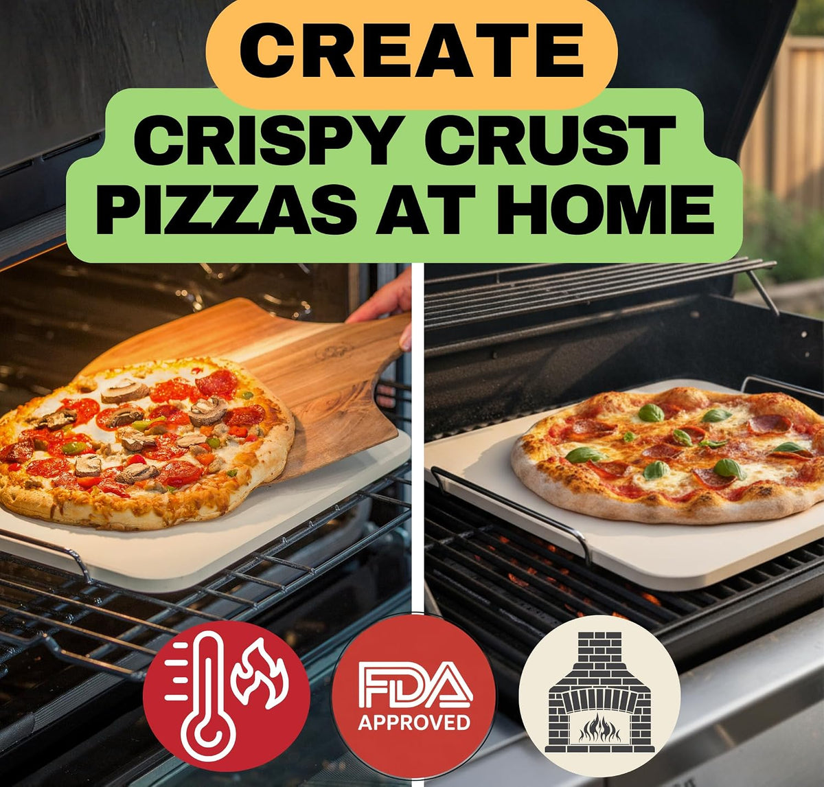 Pizza Stone for Oven and Grill Set - 5PCS Pizza Making Accessories Kit - 15 – detail
