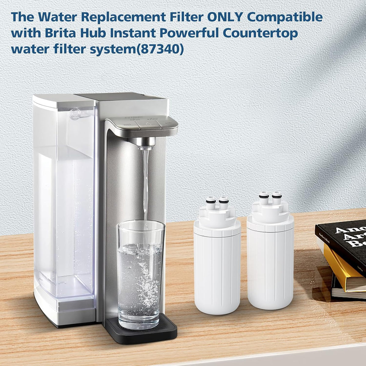 2-Pack Water Filter Replacement, Compatible with Brita Hub Instant Powerful – detail