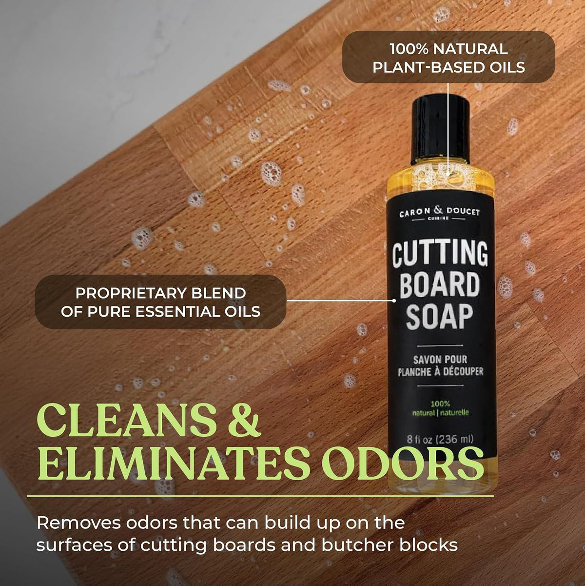 Ultimate Cutting Board Maintenance Kit - Cutting Board Oil, Cutting Board Soap – close-up