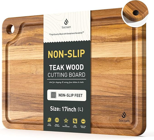 Cutting Board Wood Chopping Board Double Sided Charcuterie Boards Serving Board Kitchen Essential House Warming Hostess Host Gift Serving Tray for Christmas Wedding Birthday Anniversary Amber Brown