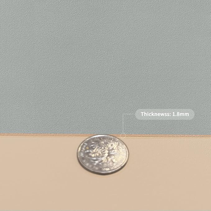 Leather Table Pad,1.8mm Thick,40x96 Inch,Dining Table Pad,Table Pads for Dining Room Table Rectangular,Table Pads for Dining Room Table,Dining Table Cover(Light Brown+Gray,40x96)