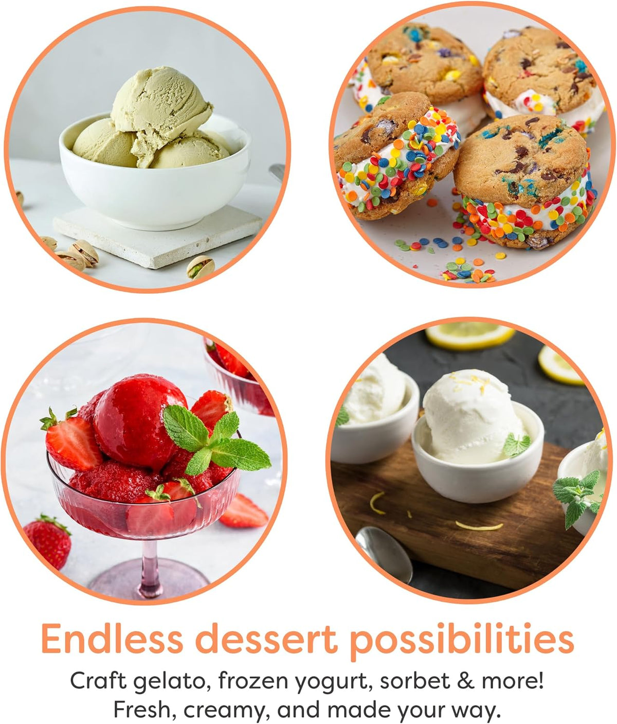 Electric Ice Cream Maker - Old Fashioned Soft Serve Ice Cream Machine Makes – size reference