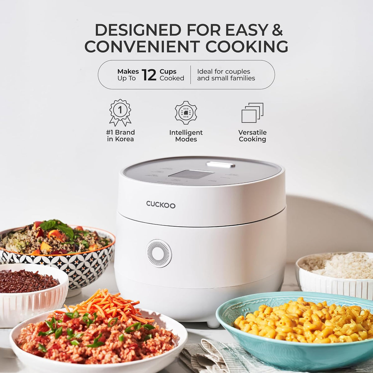 Micom Fuzzy Logic Rice Cooker, 12-Cup Cooked, White, CR-0675FW – detail