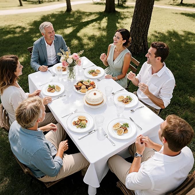 Plastic Plates Set, 175 Pieces, Silver Rim, Serves 25 Guests