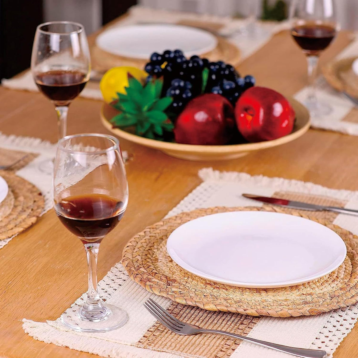 Placemats Set of 6 with 6 PCs Round Placemats and 6 PCs Table Mats – set view