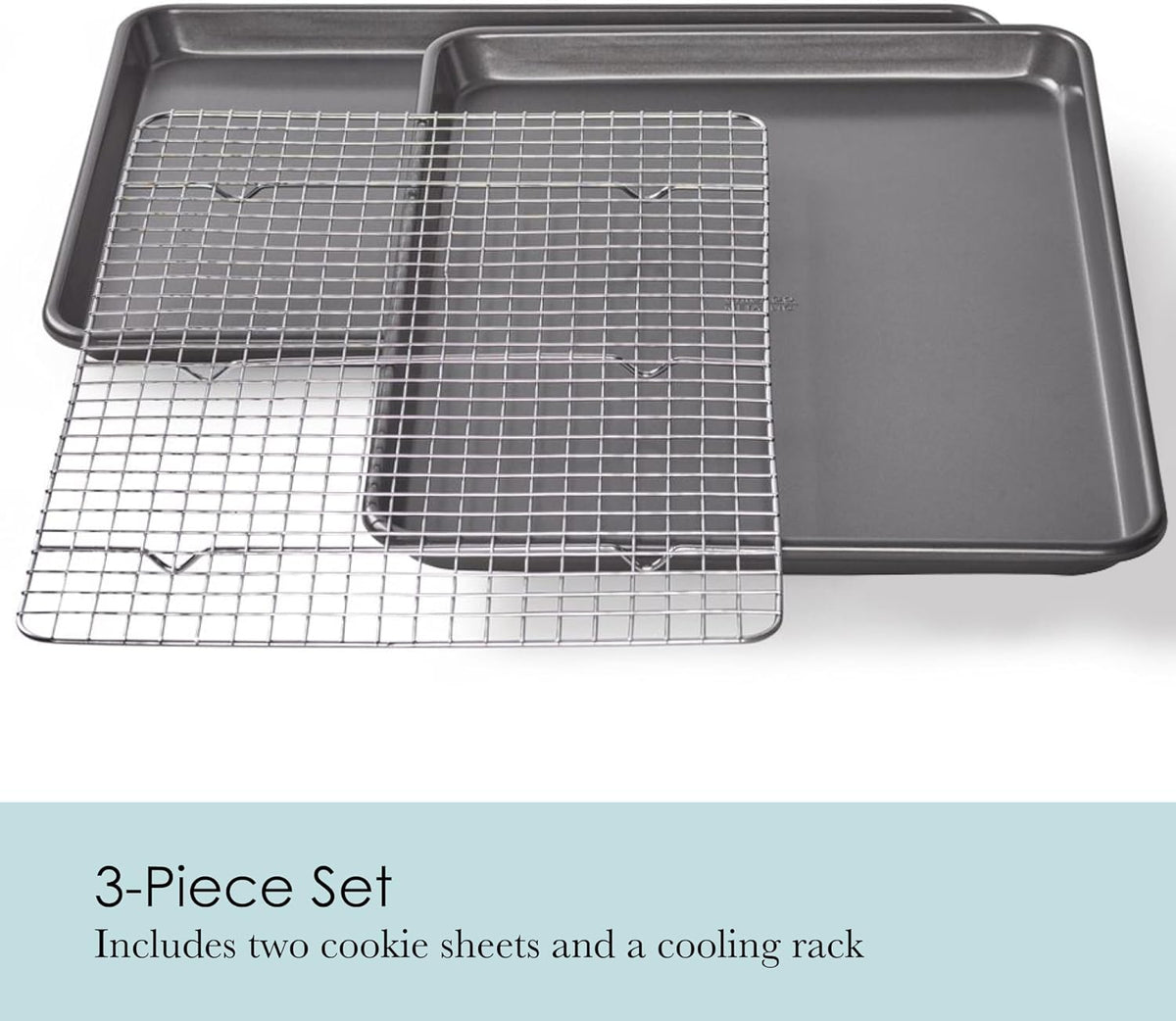 Jelly Roll Pan Set with Cooling Rack – features