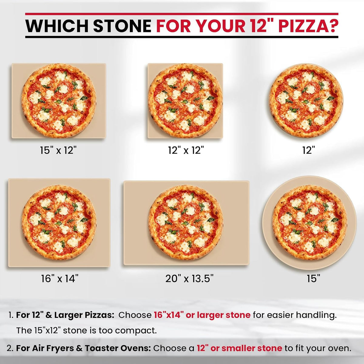 15 x 12 Inch Rectangular Pizza Stone for Oven and Grill, 6.8 Lbs – close-up