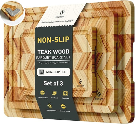 Cutting Board Wood Chopping Board Double Sided Charcuterie Boards Serving Board Kitchen Essential House Warming Hostess Host Gift Serving Tray for Christmas Wedding Birthday Anniversary Cyan