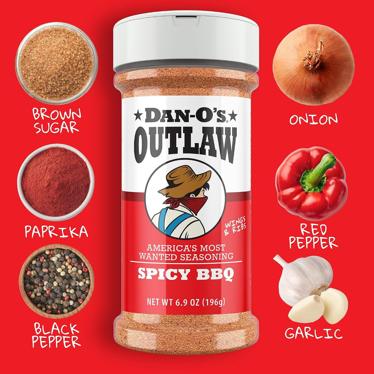 Outlaw Seasoning 6 Bottle Set- Butter Dust, Butter Steak, Spicy BBQ, Sweet – alternate view