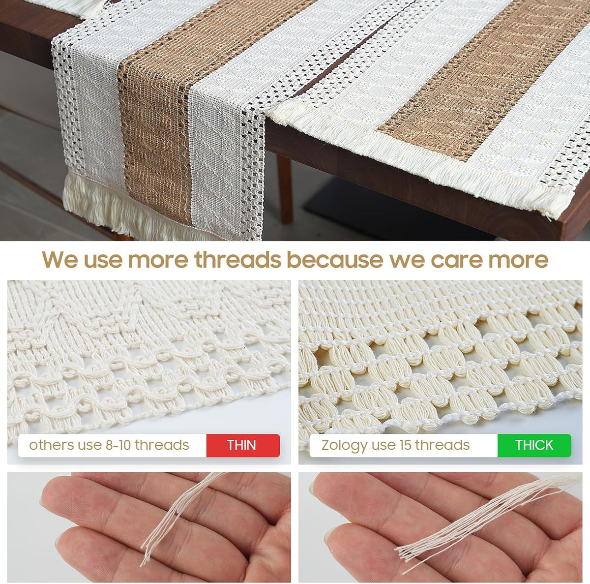 Placemats Set of 6 with 6 PCs Round Placemats and 6 PCs Table Mats – size reference