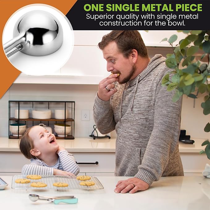 Ice Cream Scoops, #20 Stainless Steel Cookie Scoop in Mint