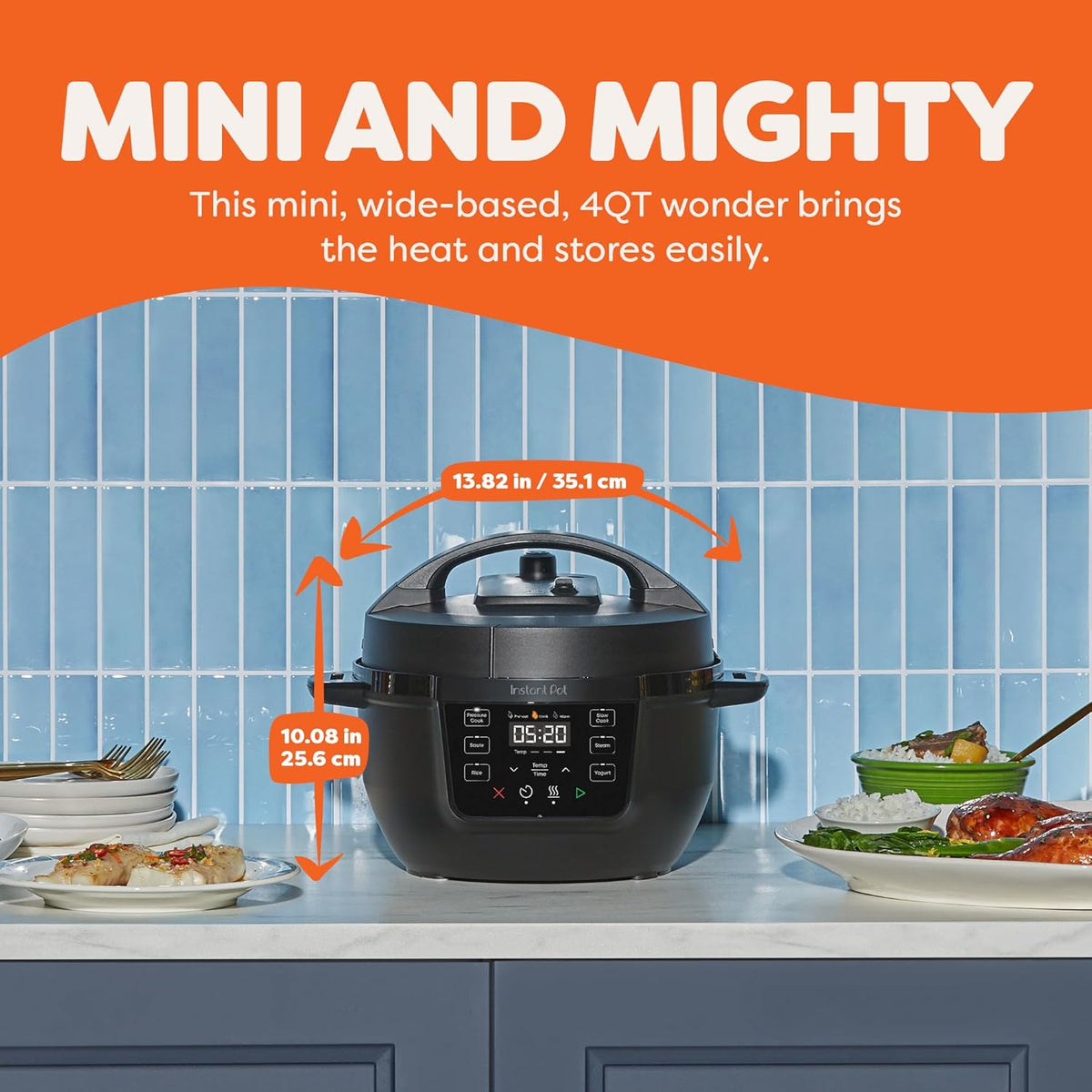 Rio Mini 4 Qt 7-in-1 Electric Pressure Cooker, Black – close-up