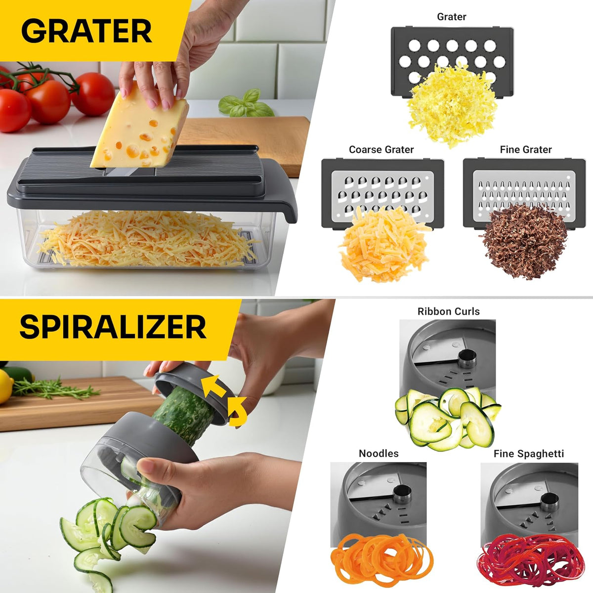 UltraChop All-In-1 Vegetable Chopper, Blue – size reference