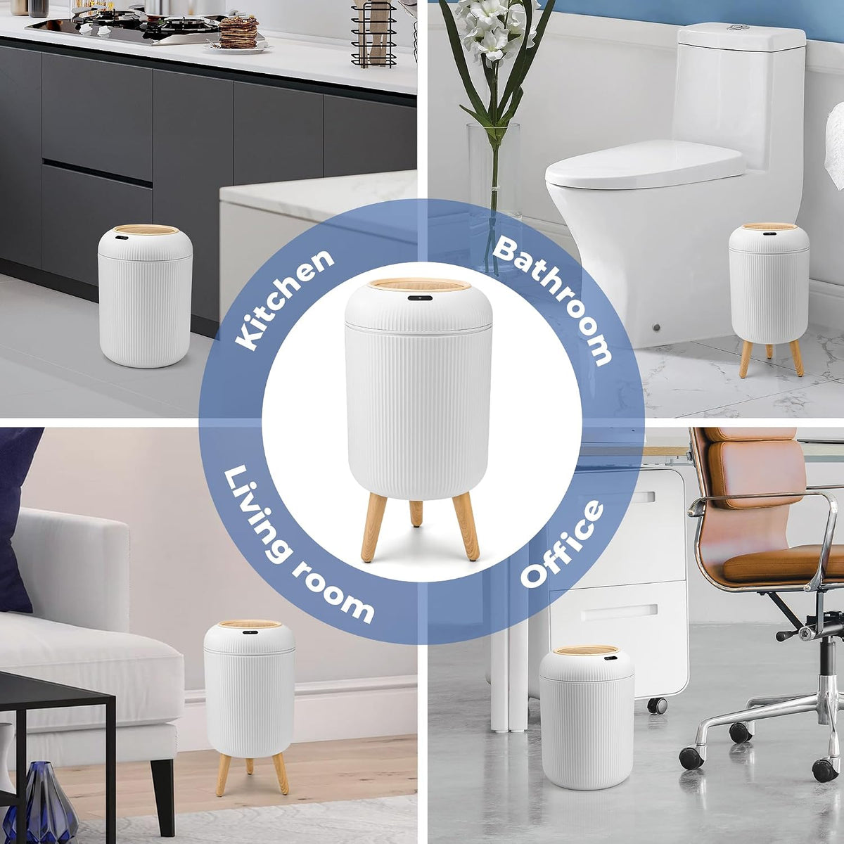 Smart Sensor Wastebasket, Convenient and Hygienic Easy to Use – size reference