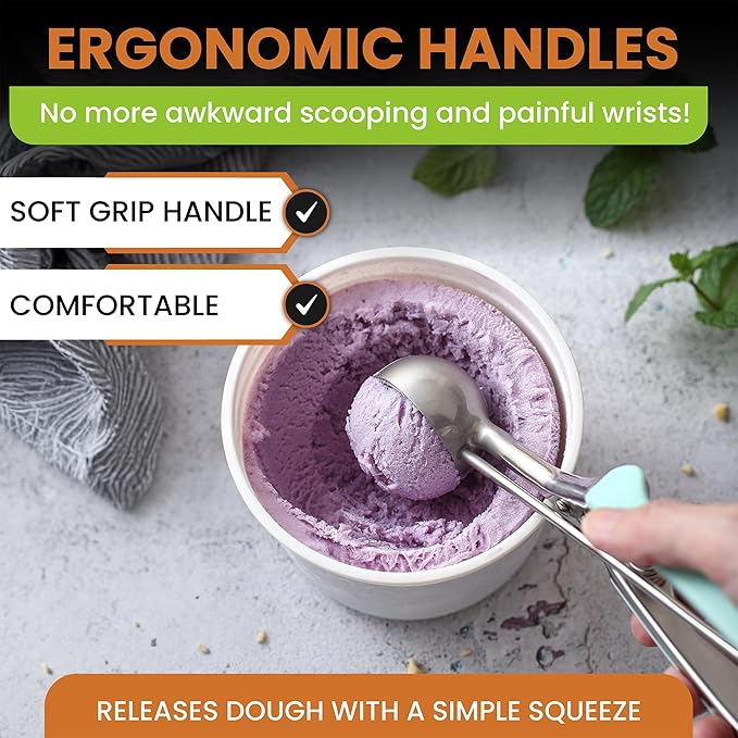 Ice Cream Scoops, #20 Stainless Steel Cookie Scoop in Mint