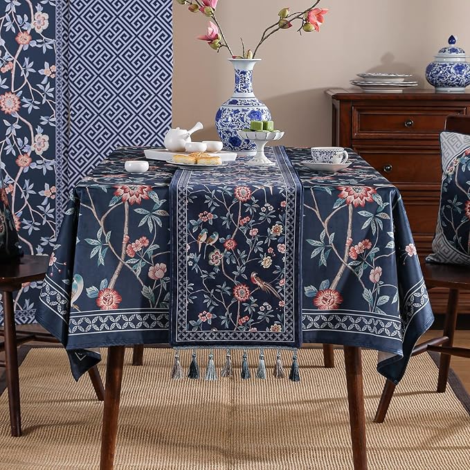 Table Runner, Velvet Floral, 12 x 118 Inch, Polyester