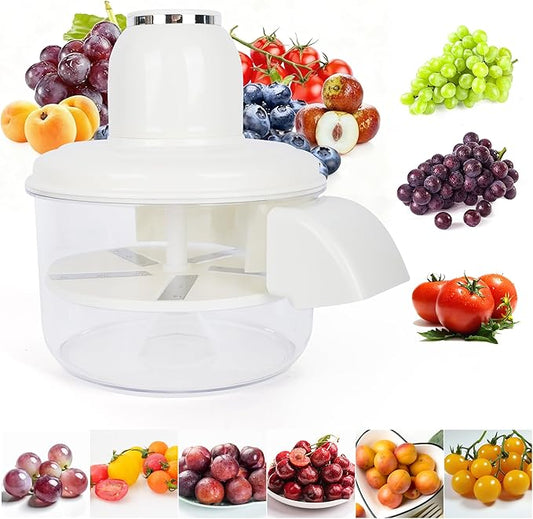 Automatic Grape Peeler Machine, Electric Garlic & Cherry Tomato Peeler Skin Remover Tool for Small Fruits, Effortless Peeling for Home Kitchen (White-1PC)