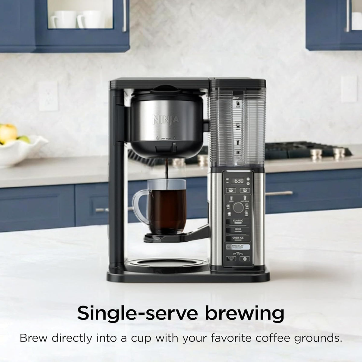 Coffee Maker, 10-Cup Carafe, Fold-Away Frother, Black, CM401 – detail