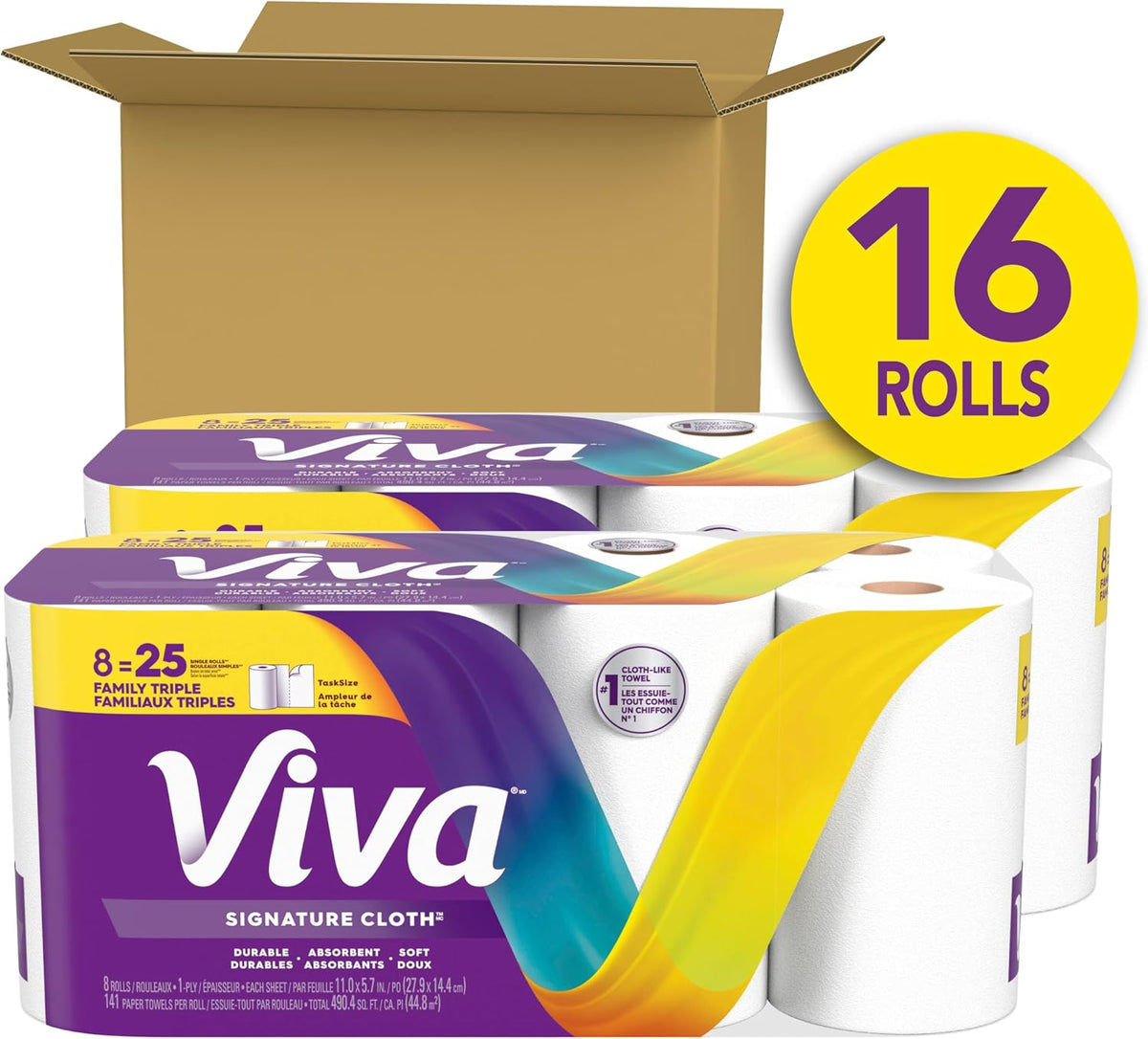 Signature Cloth Paper Towels, 16 Family Triple, 141 Sheets per Roll – detail