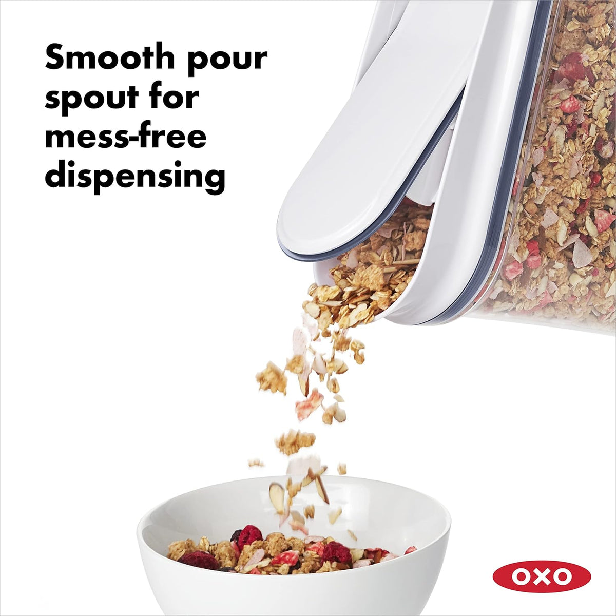 Good Grips POP Airtight Cereal Dispenser 3-Piece Set, 3.4 Qt Each – close-up
