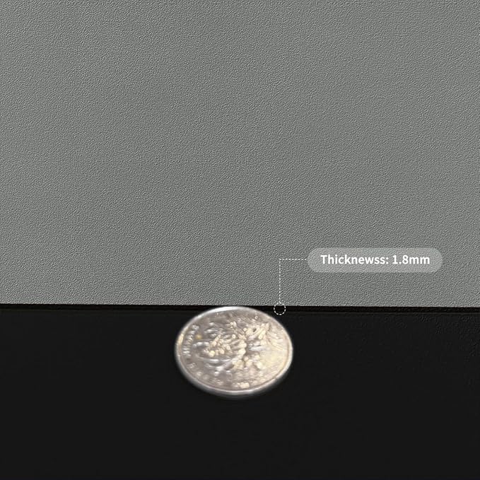 Desk Cover Protector - Used for Square Table Waterproof and Easy to Clean Good Flatness Easy to Used for Dining Table(Black+Gray 44x44)