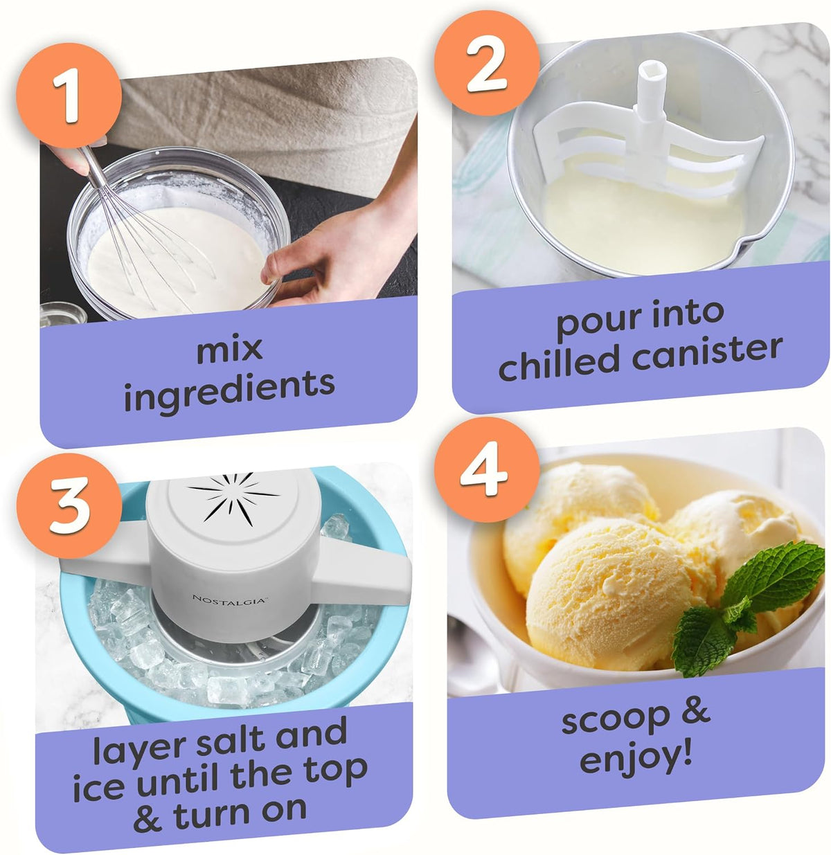 Electric Ice Cream Maker - Old Fashioned Soft Serve Ice Cream Machine Makes – alternate view