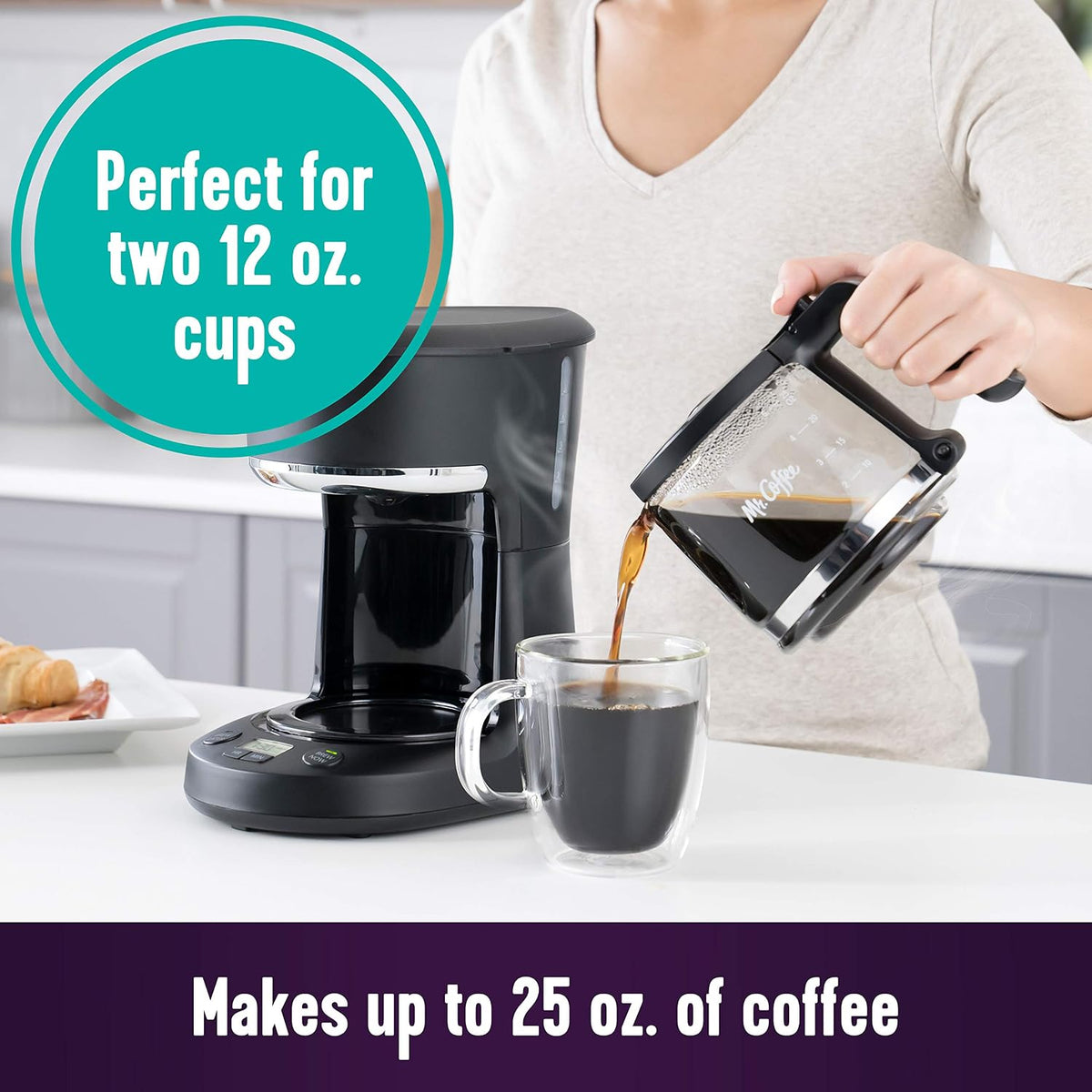 Programmable Coffee Maker 5 Cups with Auto Pause Glass Carafe Compact Design – detail