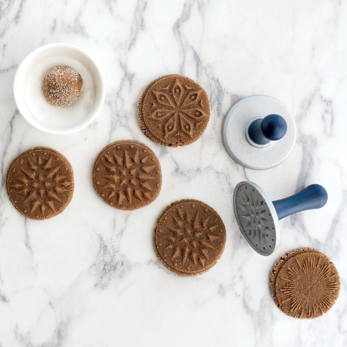 Starry Night Cookie Stamps (Set of 3), Sturdy Cast Aluminium Cookie Stamp Set – detail