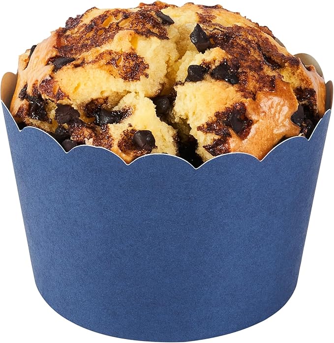 Paper Baking Cups, 200 Count Midnight Blue Scalloped Cupcake Liners
