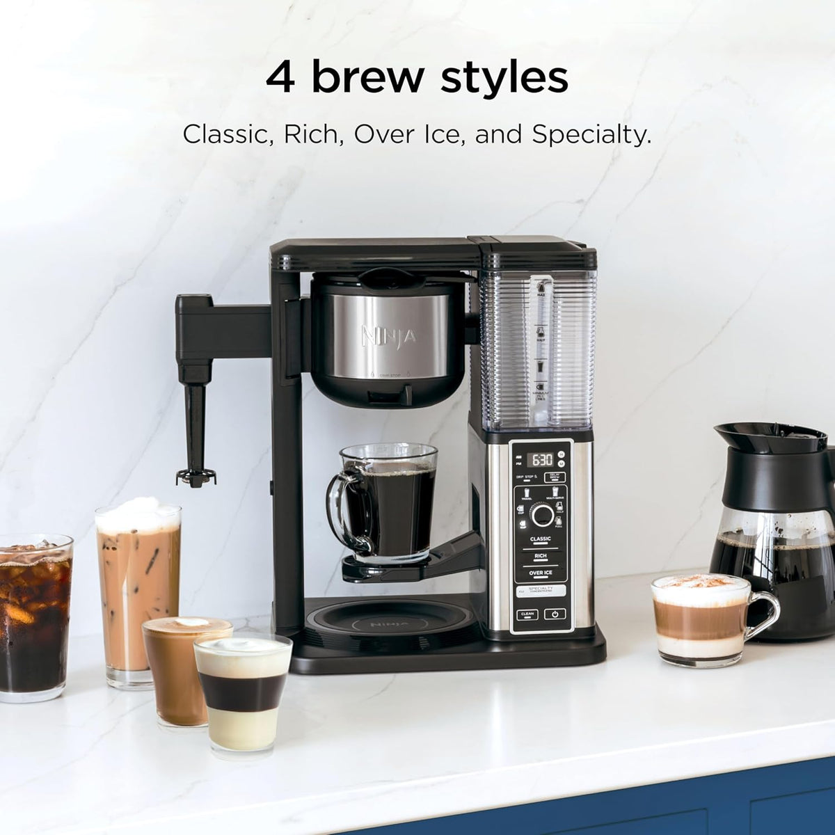 Coffee Maker, 10-Cup Carafe, Fold-Away Frother, Black, CM401 – alternate view