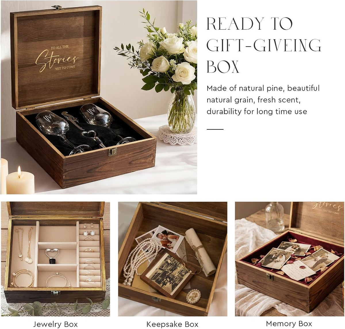 Mr and Mrs Wine Glasses, Bridal Shower Wedding Gifts for Couples – features