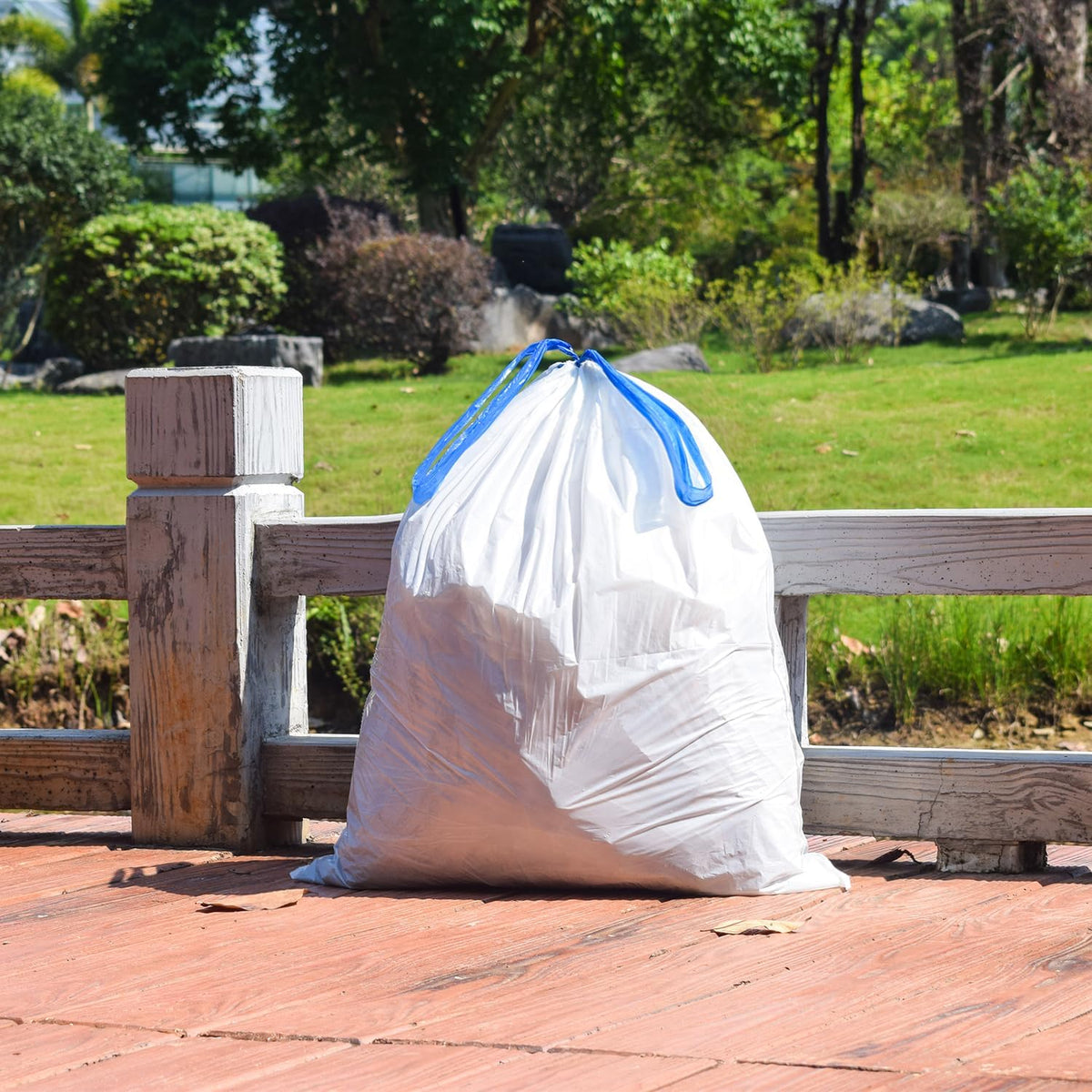 300 Count Tall Kitchen Drawstring Trash Bags, 13 Gallon, 100% Post-Consumer – size reference