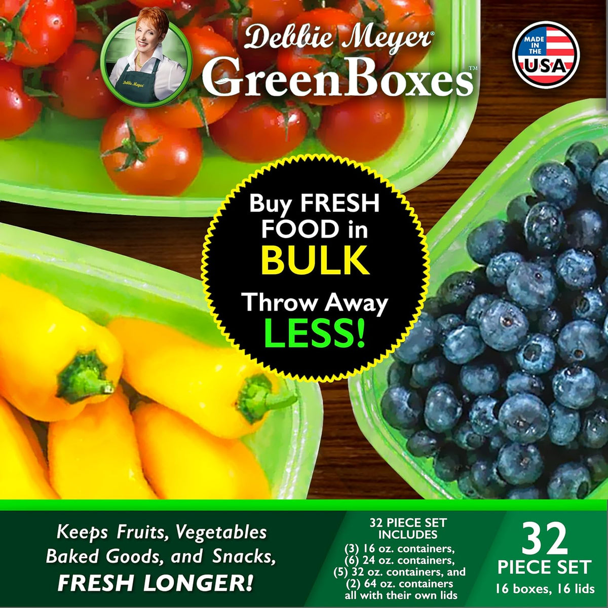 UltraLite GreenBox, Reusable Food Storage Containers with Lids – detail