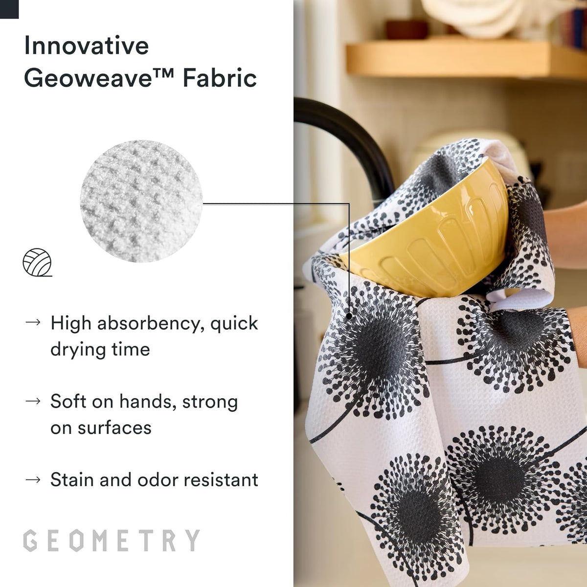Kitchen Tea Towels - Quick Dry Microfiber Dish Towels for Kitchen Linen Breeze – alternate view