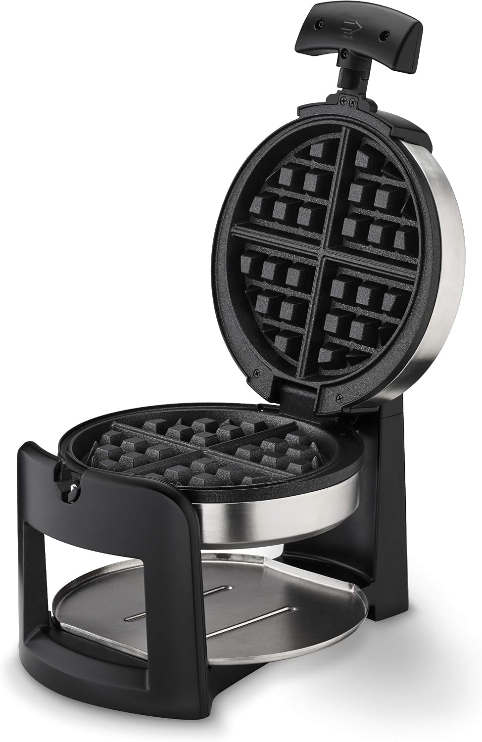 Flip Belgian Waffle Maker, NonStick, Stainless Steel, 1" Thick – detail
