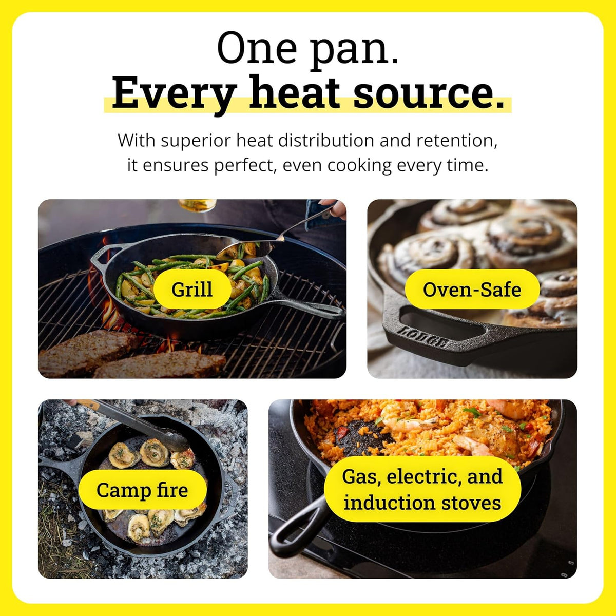 Reversible Cast Iron Grill/Griddle Pan, 16.75 x 9.5 Inches – size reference