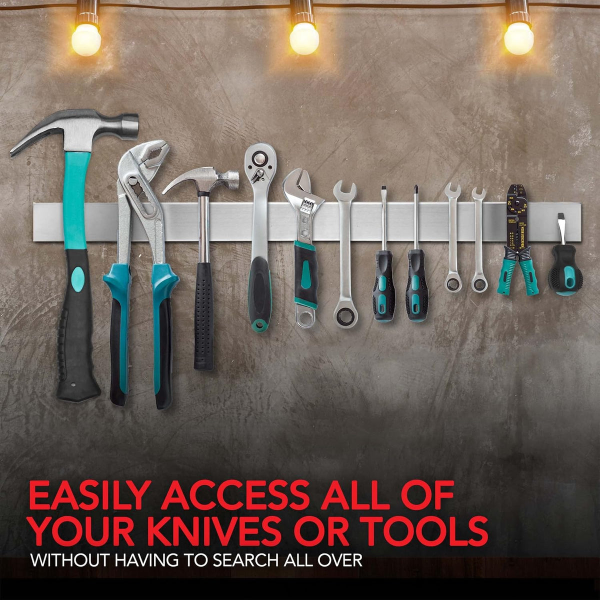 Magnetic Knife Holder for Wall and Fridge - 24" Knife Magnetic Strip, Magnet – size reference
